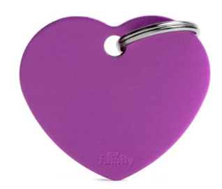 MY FAMILY Big Heart Aluminium ID Tag