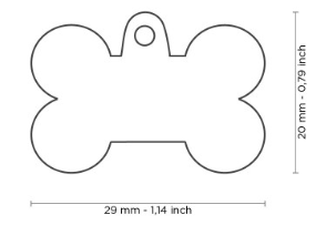 MyFamily Basic Handmade Small Pink Bone ID Tag