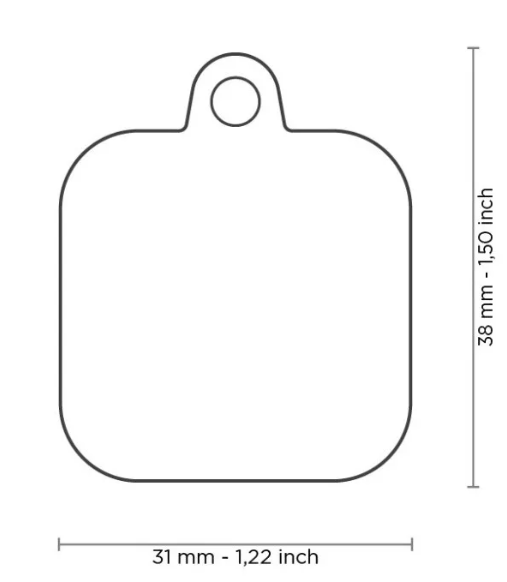 MyFamily Hushtag Square Chrome Plated Brass Black Rubber