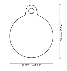 MyFamily Hushtag Circle Chrome Plated Brass Black Rubber