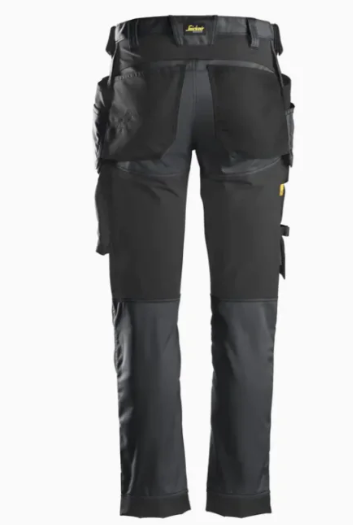 Snickers Stretch Trousers Holster Pockets - Black