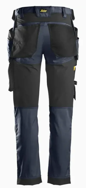 Snickers Allroundwork Stretch Trousers Holster Pockets - Navy/ Black
