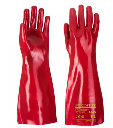 Portwest A435 PVC Gauntlet Red XL