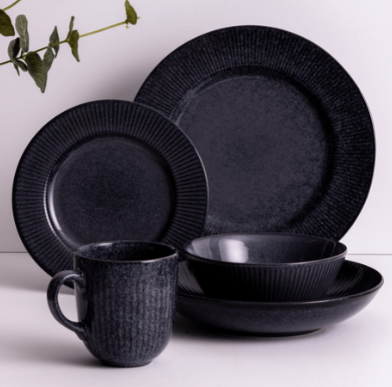 Mason Cash Reactive Linear Black  pasta bowl 23cm