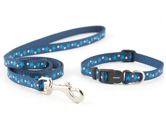Small Bite Stars Puppy Collar &amp; Lead