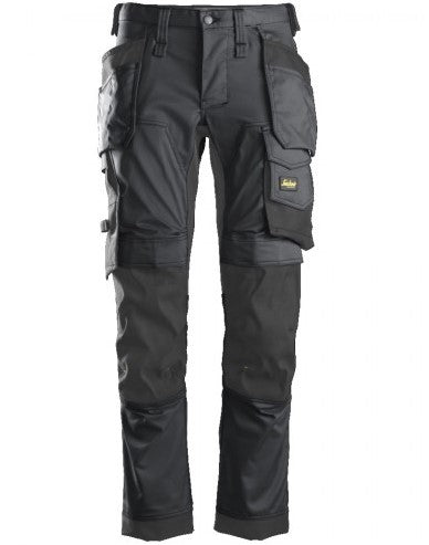 Snickers Stretch Trousers Holster Pockets - Steel Grey/Black