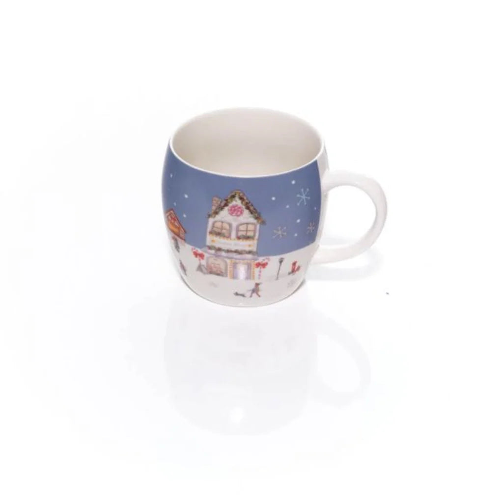 Stoneware Mug With A Christmas Market Design