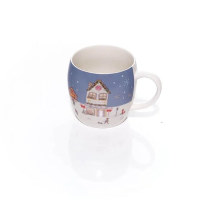 Stoneware Mug With A Christmas Market Design