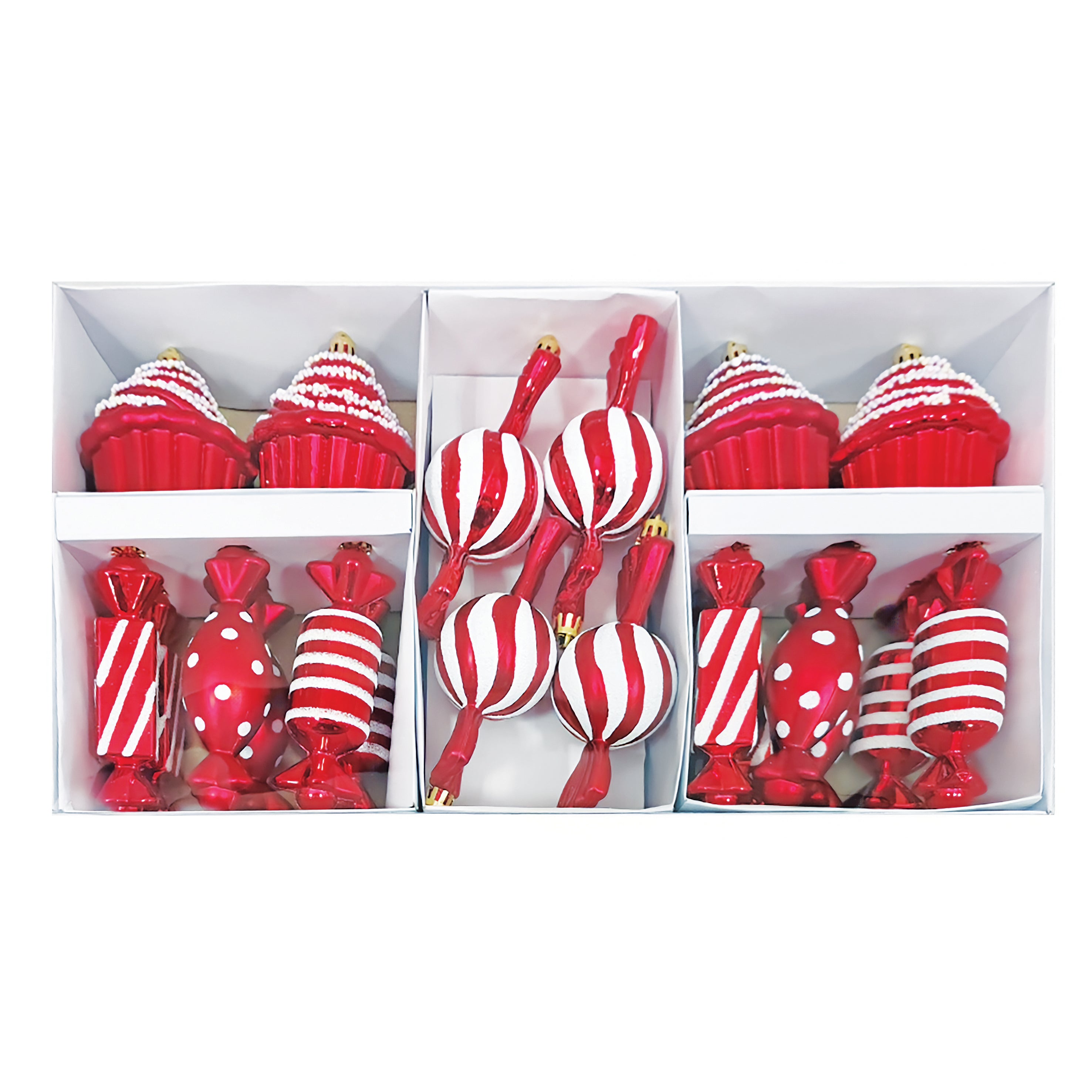 20pc Red-White Candy Cane Decorations