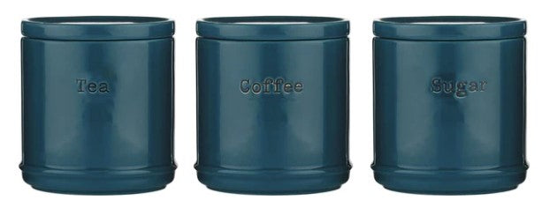 Price & Kensington Accents Tea/Coffee/Sugar Storage - Teal