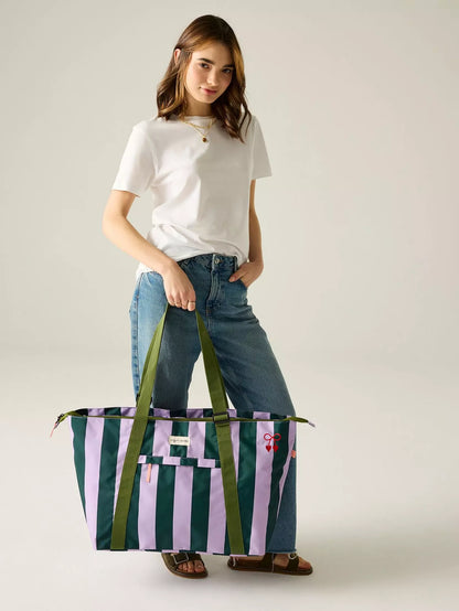 Regatta X Cath Kidston Tote - Lilac &amp; Green Candy Stripe
