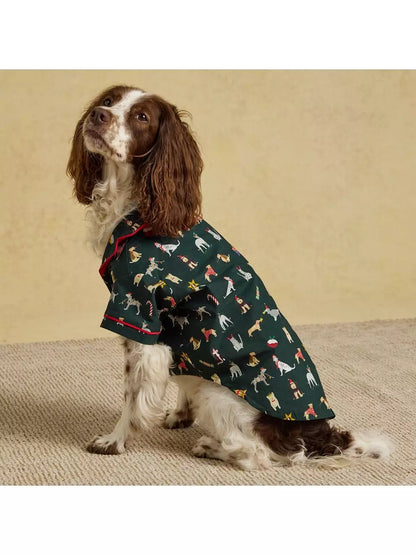 Joules Green Festive Print PJs