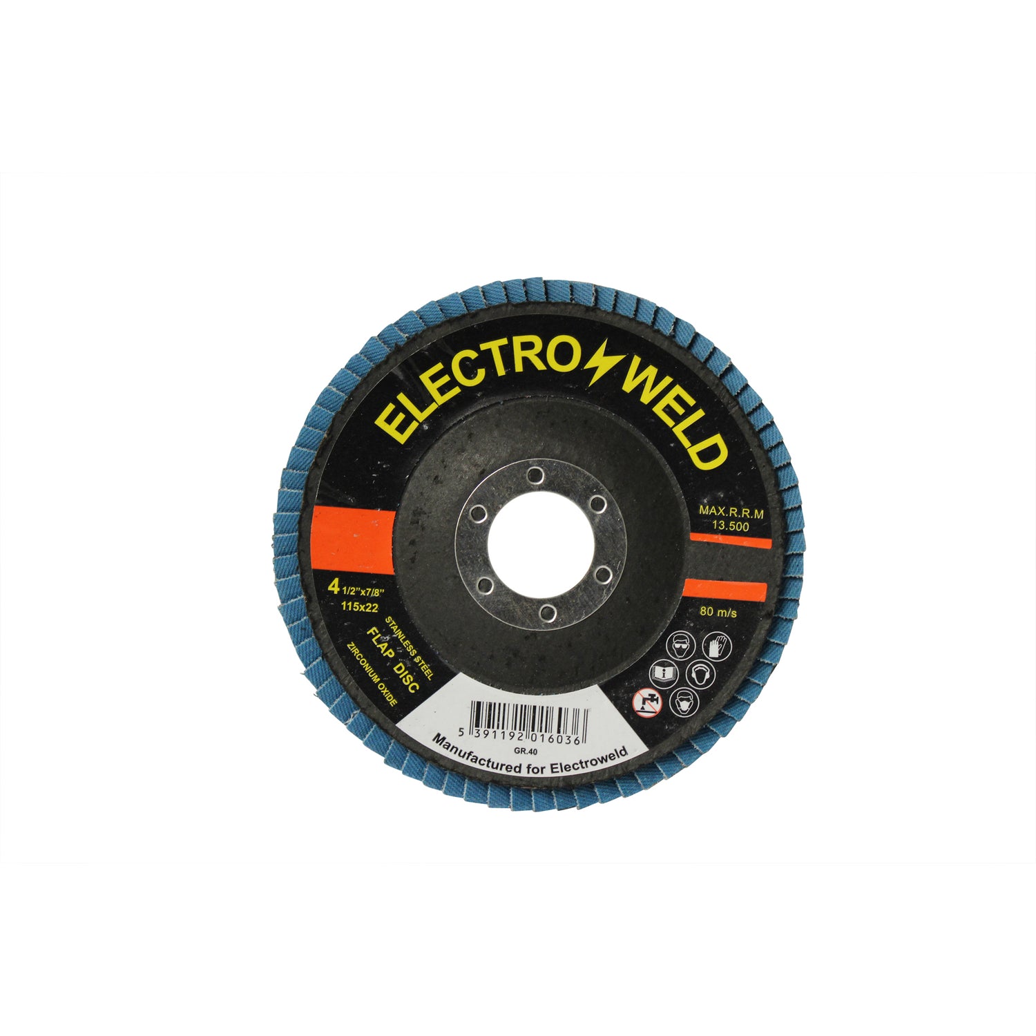 Electroweld Stainless Steel Flap Disc Grit 40