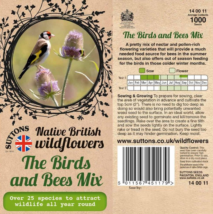 The Birds &amp; Bees Wildflower Seeds
