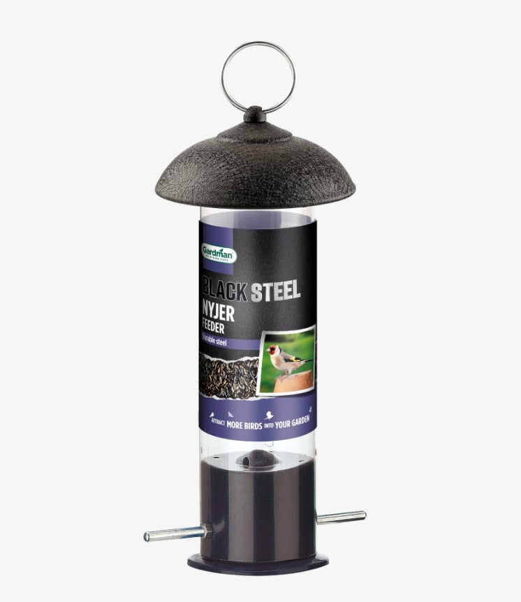 Gardman Black Steel Nyjer Bird Seed Feeder