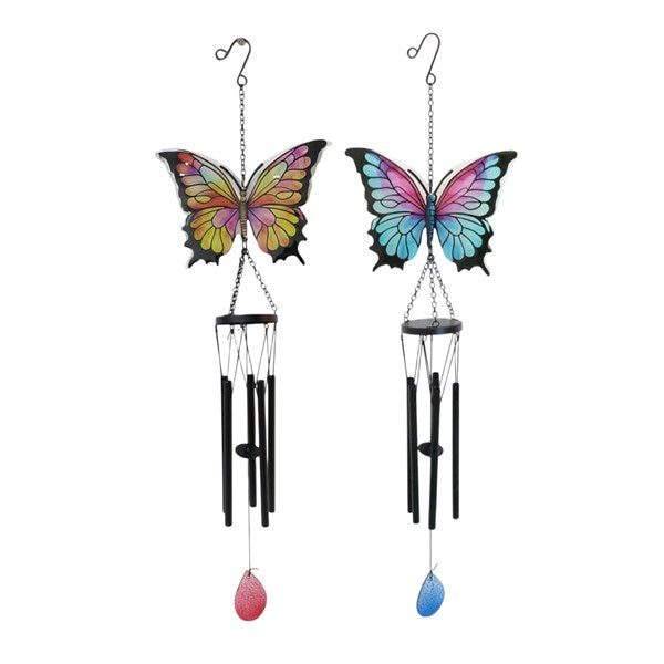 Butterfly Wind Chime 23x78cm 2 Assorted