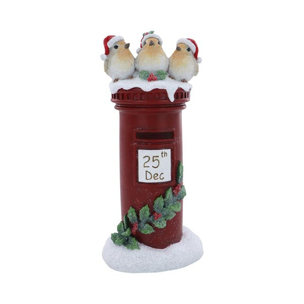 Christmas Robin Post Box 12 x 27cm