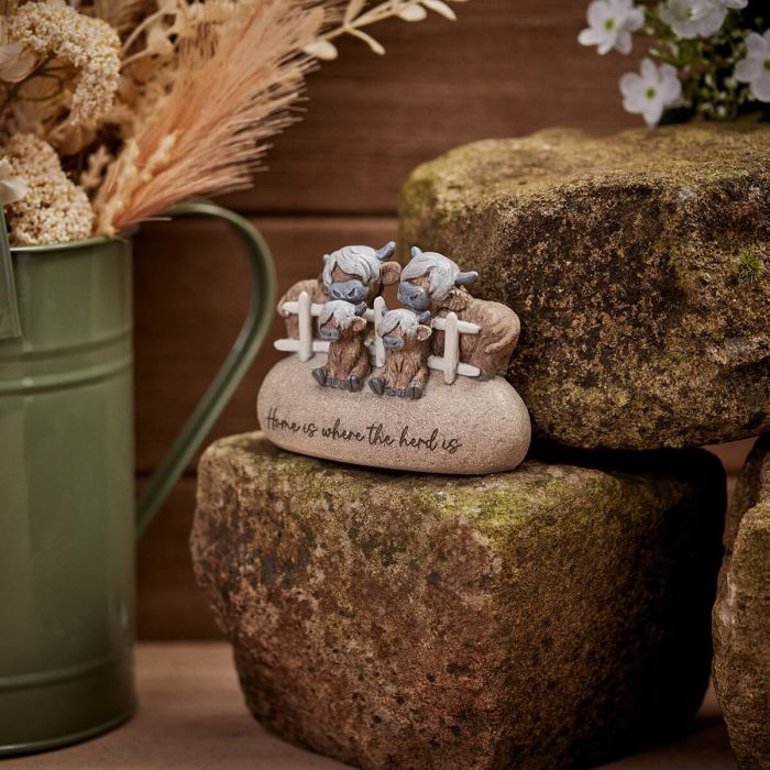 Dougal Highland Cow Family Home Ornament