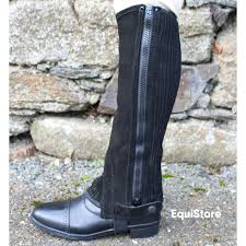 EQUI-SENTIAL SUEDE HALF CHAP ADULT BLACK
