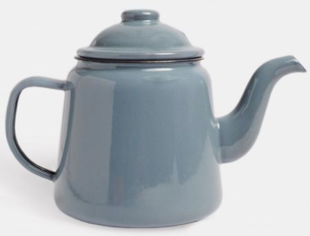 Enamel Teapot 14cm - Grey
