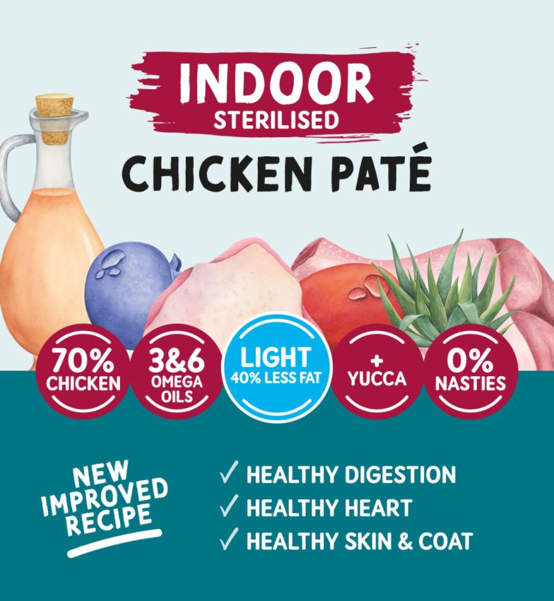 Naturo Cat Sterilised Chicken Paté Pouch 85g