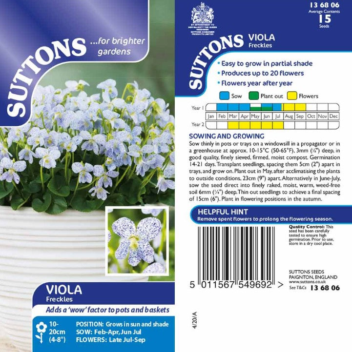 Viola Freckles Flower Seeds