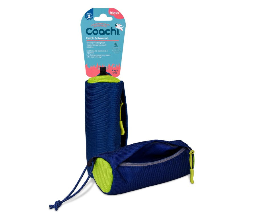 Coachi Fetch & Reward Dog Toy - Navy & Lime