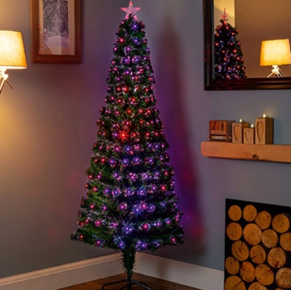 Fibre Optic Slim Star Tree LED - 1.2m