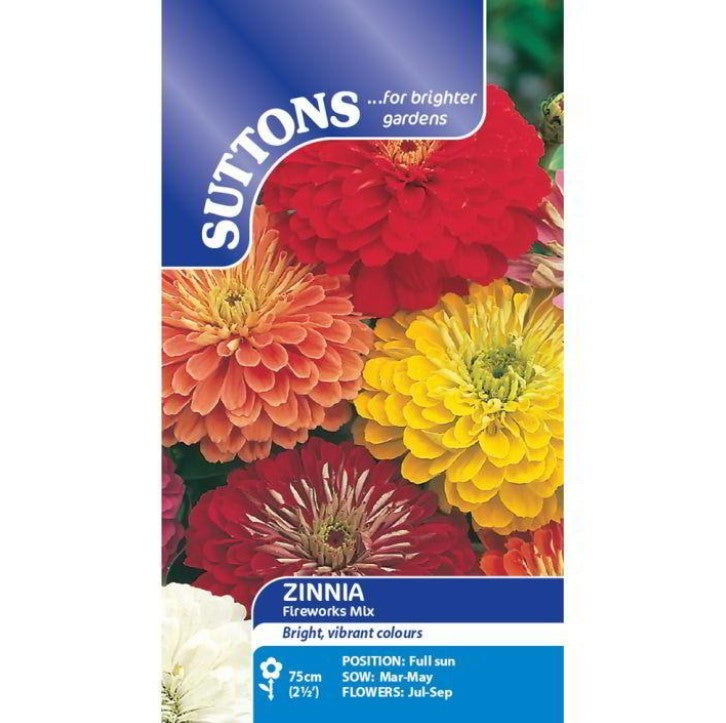 Zinnia Fireworks Mix Flower Seeds