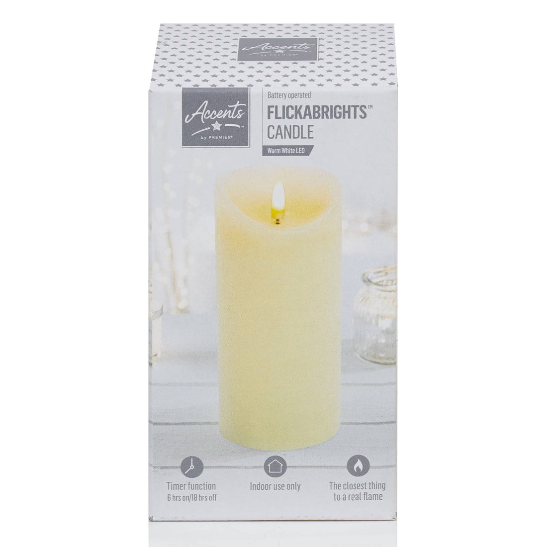 Flickabright Candle Cream - 18 X 9cm
