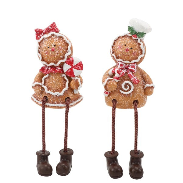 Gingerbread Shelf Decor 9cm 2 Assorted