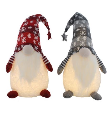 Light Up Sitting Gonk Snowflake Hat 40cm