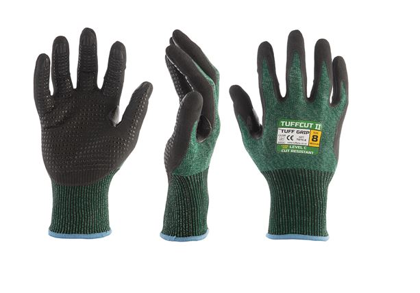 Green Latex Grip (Carded) Gloves