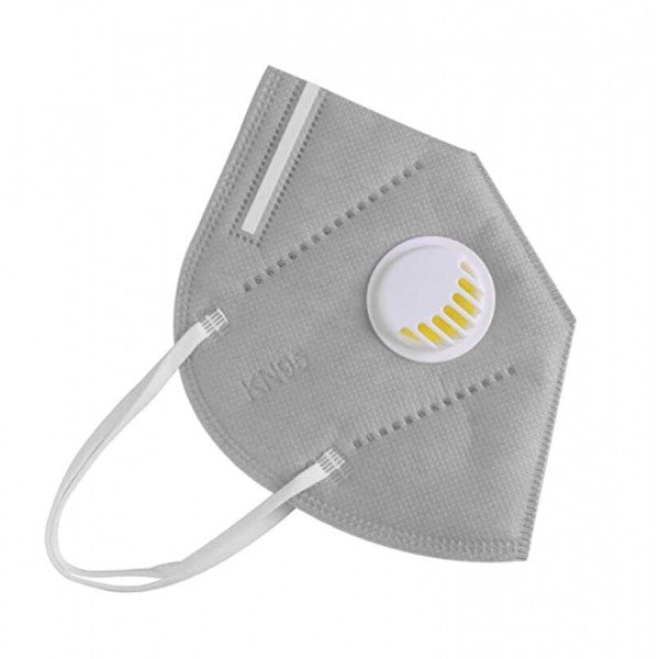 Valved KN95 Face Mask with Earloop - Grey
