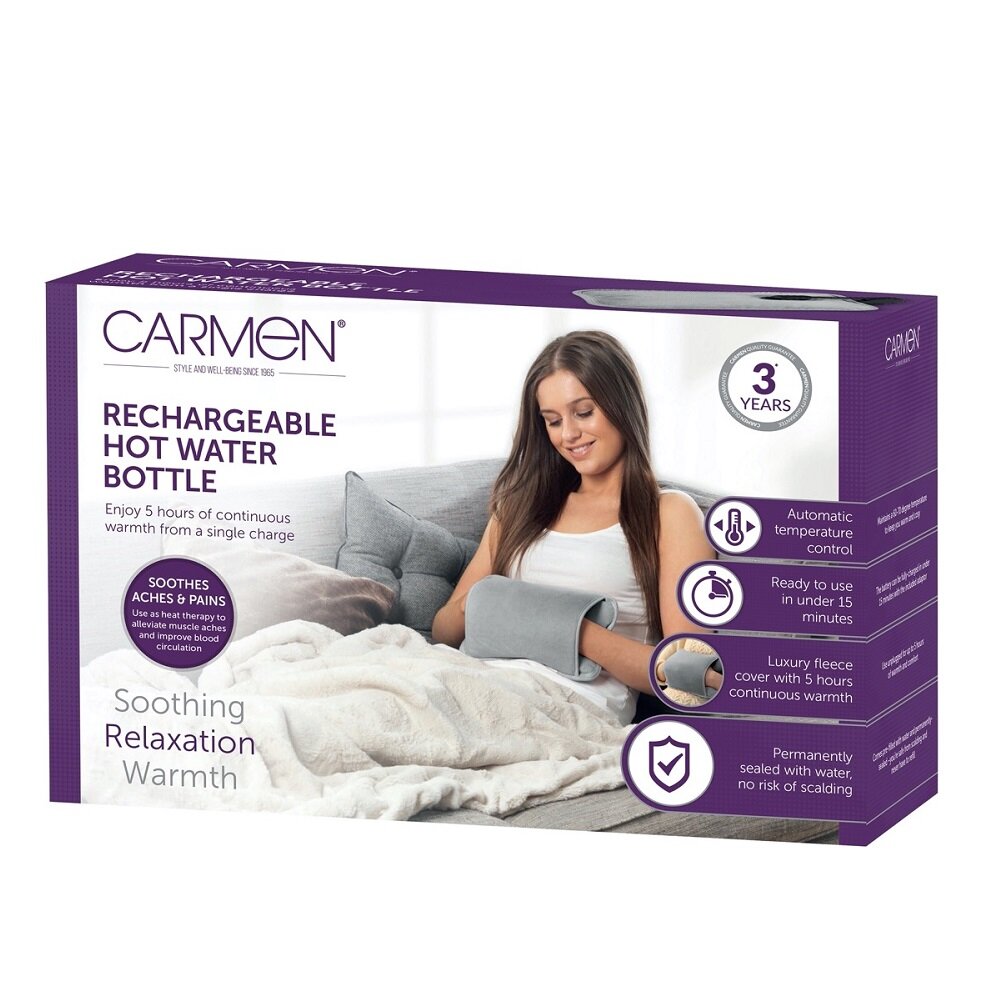 Carmen Rechargeable Hot Water Bottle - Grey