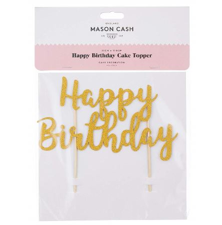 Mason Cash Happy Birthday Cake Topper