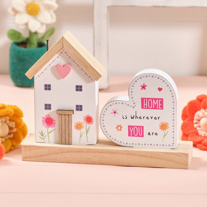 Love and Kindness Wood House and Heart Home