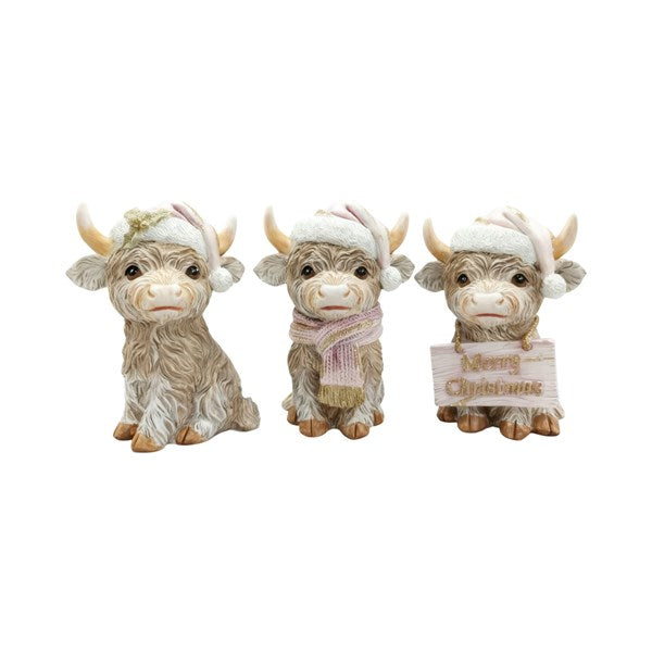 Highland Cow 10cm 3 Assorted