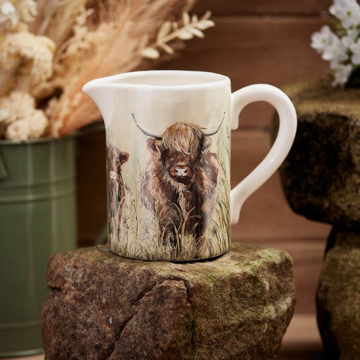 Dougal Highland Cow Ceramic Decorative Jug