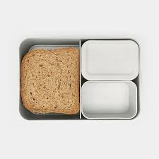 Brabantia Make &amp; Take Large Bento Lunchbox - Light Grey