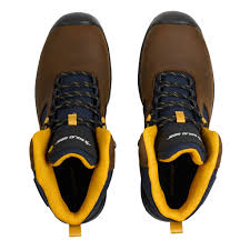 Snickers Solid Gear Essence Mid Mid Safety Shoe - Brown/Yellow