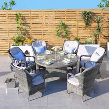 Parma 6 Seater Round Dining Set