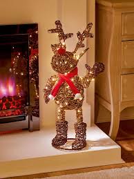 Lit Rattan Reindeer in Boots - 60cm