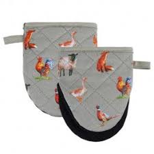 Steelex Farm Friends Microwave Oven Mitts - Set of 2
