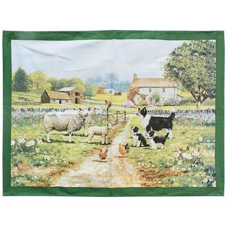 Collie &amp; Sheep Tea Towel