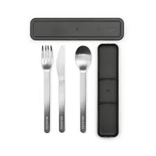 Brabantia Make &amp; Take Cutlery Set - 3 Piece - Dark Grey
