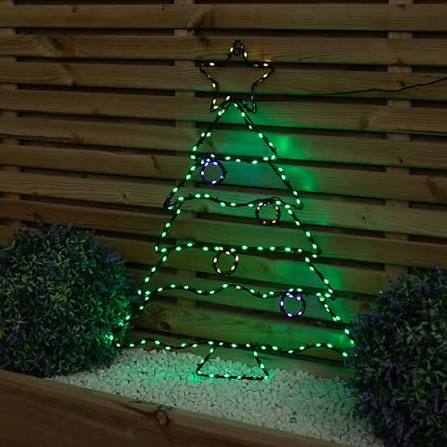 60 x 46cm Flexibrights Xmas Tree with 164 Multi Coloured Lights