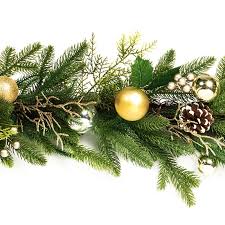 Silver &amp; Gold Christmas Garland Holly Leaf - 1.8m