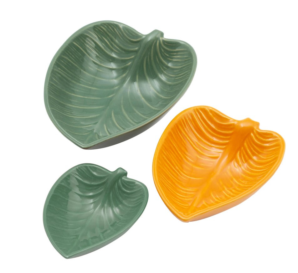 Mason Cash In The Forest Set Of 3 Leaf Dishes
