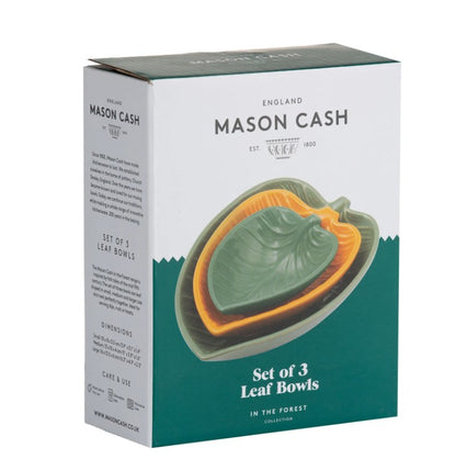 Mason Cash In The Forest Set Of 3 Leaf Dishes